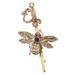 Broche Épingle or rose épée et abeille sertis de diamants et saphirs 58 Facettes GS9