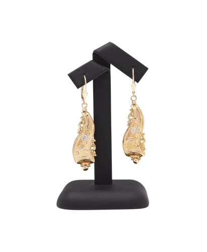 Boucles d'oreilles Raffinement - Boucles d’oreilles pendantes en or jaune 18K 58 Facettes BO200261/RAFFINEMENT/PHOTO