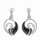 Boucles d'oreilles Boucles d’oreilles en or blanc 18 K avec diamants et onyx 58 Facettes 2.18388