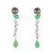 Boucles d'oreilles Boucles d’oreilles diamants et émeraudes en or blanc et or jaune 18 K 58 Facettes 2.18700