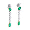 Boucles d'oreilles Boucles d’oreilles diamants et émeraudes en or blanc et or jaune 18 K 58 Facettes 2.18700