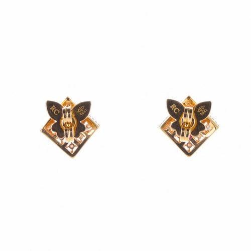 Boucles d'oreilles Roberto Coin Roman Barocco - Boucles d’oreilles en or rose 18 K et diamants 58 Facettes 2.19363