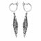 Boucles d'oreilles Giorgio Visconti - Boucles d’oreilles en or gris avec diamants blancs et noirs 58 Facettes 66300074