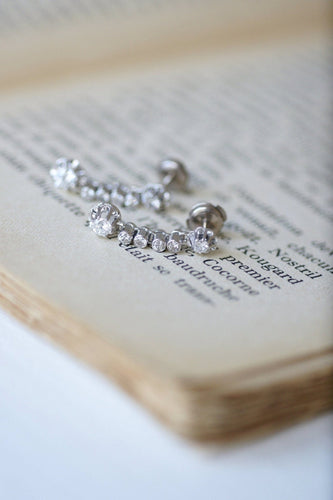 Boucles d'oreilles Boucles d'oreilles Art déco en or blanc 18kt et diamants 58 Facettes