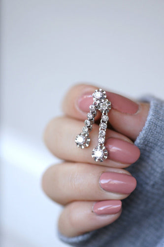 Boucles d'oreilles Boucles d'oreilles Art déco en or blanc 18kt et diamants 58 Facettes