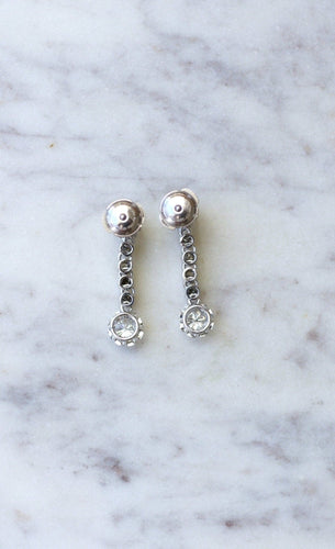 Boucles d'oreilles Boucles d'oreilles Art déco en or blanc 18kt et diamants 58 Facettes