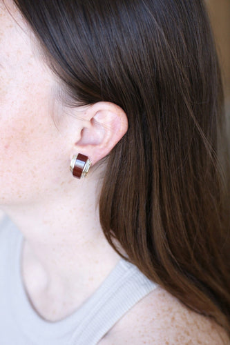 Boucles d'oreilles Puiforcat - Boucles d'oreilles clips en or jaune 18k et cornaline 58 Facettes