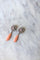 Boucles d'oreilles Boucles d'oreilles pendantes corail peau d'ange en or blanc et saphirs, diamants 58 Facettes