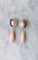 Boucles d'oreilles Boucles d'oreilles pendantes corail peau d'ange en or blanc et saphirs, diamants 58 Facettes
