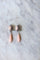 Boucles d'oreilles Boucles d'oreilles pendantes corail peau d'ange en or blanc et saphirs, diamants 58 Facettes