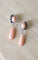 Boucles d'oreilles Boucles d'oreilles pendantes corail peau d'ange en or blanc et saphirs, diamants 58 Facettes