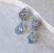Boucles d'oreilles Boucles d’oreilles goutte en or blanc 18k, aigues-marines et diamants 58 Facettes