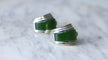 Boucles d'oreilles Puiforcat - Boucles d’oreilles à clips en or jaune 18k et argent, jade 58 Facettes