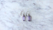Boucles d'oreilles Boucles d'oreilles dormeuses Art Déco en or blanc et améthystes diamants 58 Facettes