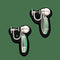Boucles d'oreilles Boucles d’oreilles - Clips en or gris 18k, jade et perles de culture 58 Facettes FB10954