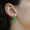 Boucles d'oreilles Boucles d’oreilles - Clips en or gris 18k, jade et perles de culture 58 Facettes FB10954