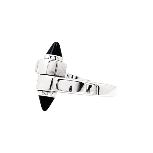 Bague 53 Cartier Menottes - Bague en or blanc et onyx 58 Facettes 35319
