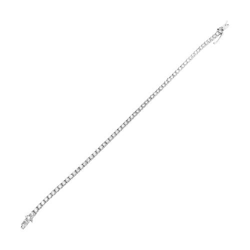 Bracelet Bracelet ligne en or blanc 750 serti de diamants taille brillant 58 Facettes 35336
