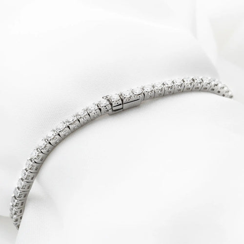 Bracelet Bracelet tennis en or blanc 18 carats et diamants 2,60 ct 58 Facettes 17536