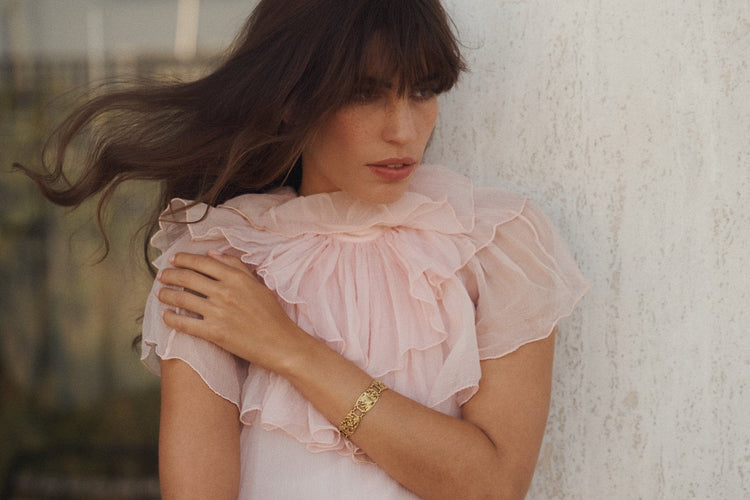 Bracelet Bracelet Art nouveau articulé en or jaune 18kt à maillons ajourés 58 Facettes