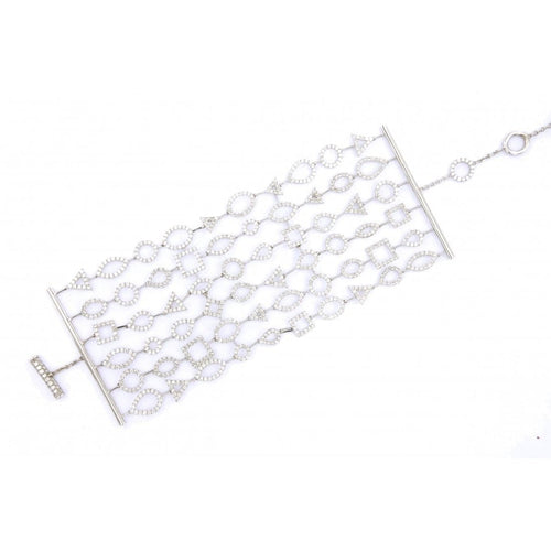 Bracelet Bracelet tennis rivière en or blanc 18 carats et diamants 58 Facettes 62100083