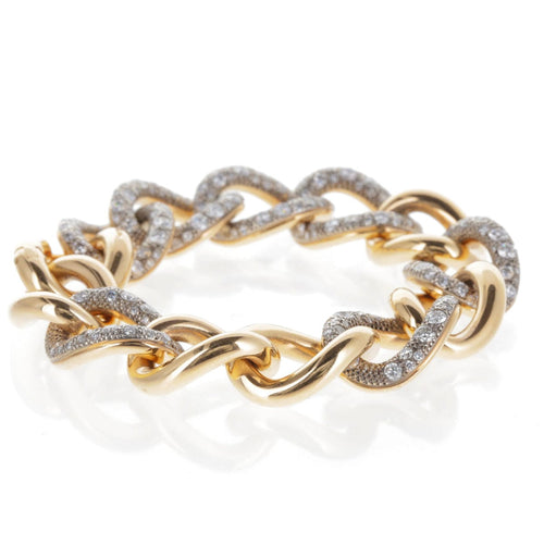 Bracelet Pomellato Catene - Bracelet chaîne en or rose 18 K et diamants 58 Facettes 2.18697