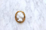 Broche Broche ovale camée en agate en or jaune 18kt 58 Facettes