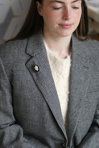 Broche Broche camée en onyx en or rose et diamants 58 Facettes