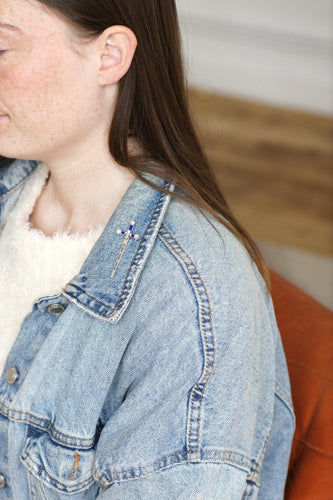 Broche Broche épée ancienne en argent et perles fines 58 Facettes