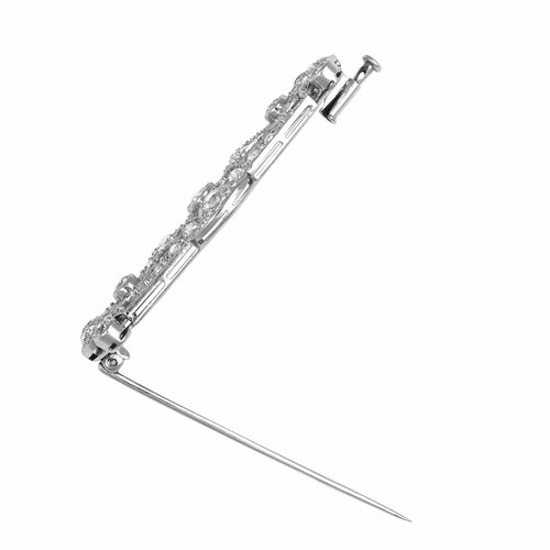 Broche Broche plaque en platine 950 et diamants naturels 58 Facettes 65000072