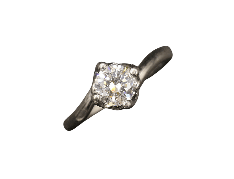 Bague 47 Solitaire platine diamant 58 Facettes 11035