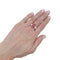 Bague 57 Bague en or blanc et or jaune 750 sertie rubis et diamants 58 Facettes 34079