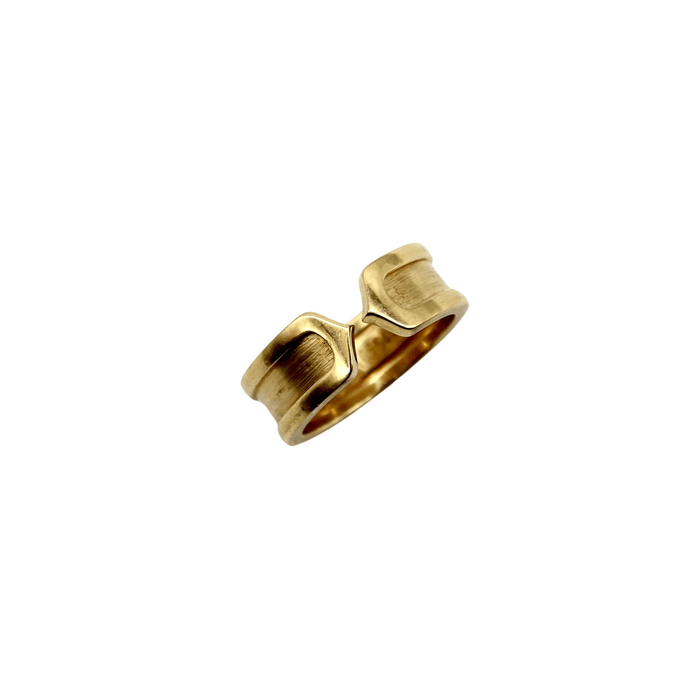 Bague 47 CARTIER - Vintage Gold Double C Ring 58 Facettes