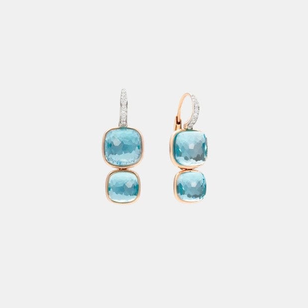Boucles d'oreilles Nudo Or rose Topaze 41.4ct