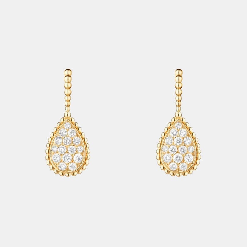 Boucles d'oreilles Serpent Bohème Or jaune, S Motif, Diamant 1.38ct