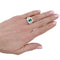 Bague 53 Bague en platine avec émeraude et diamants 58 Facettes 32224