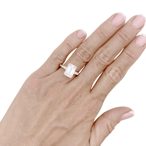 Bague 55 Van Cleef & Arpels - Bague solitaire en platine avec diamant taille émeraude 4,01 ct 58 Facettes 34698