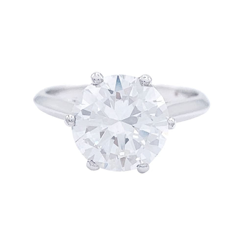 Bague 50 Solitaire - Bague en platine et or blanc avec diamant 2,30 ct 58 Facettes 32182
