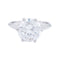 Bague 50 Solitaire - Bague en platine et or blanc avec diamant 2,30 ct 58 Facettes 32182