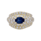 Bague 50 Bague jonc en or jaune 750/000 avec diamants et saphir 58 Facettes 33326