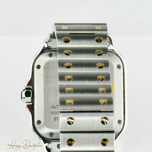 Montre Cartier Santos - Montre unisexe en or jaune 18K, acier et diamants 58 Facettes 2504