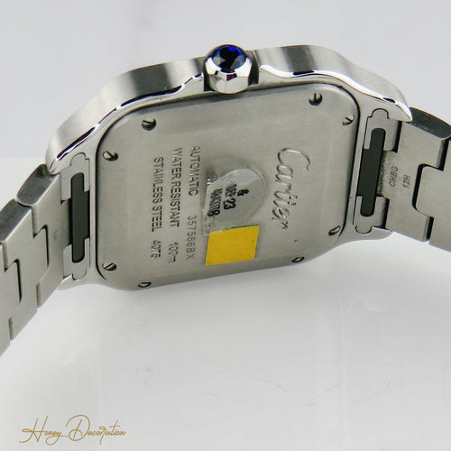 Montre Cartier Santos - Montre unisexe en or jaune 18K, acier et diamants 58 Facettes 2504