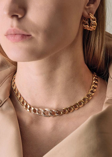 Cartier x Georges Lenfant - Collier Bergame en or jaune et diamants