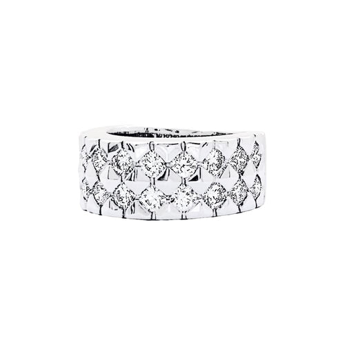 Bague 50 Boucheron - Bague bandeau en or blanc et diamants 58 Facettes 35291