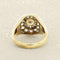 Bague 50 Chevalière en or jaune 18 carats, perle fine et diamants 58 Facettes OC-61E00515