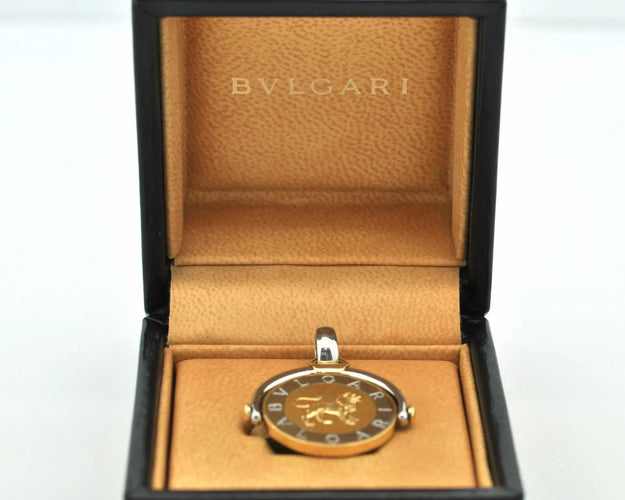 Pendentif Bulgari - Pendentif lion en or 18 ct et acier 58 Facettes 8461