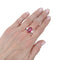 Bague 57 Bague en or blanc et or jaune 750 sertie rubis et diamants 58 Facettes 34079
