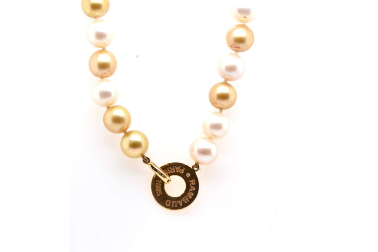 Collier Rambaud - Collier en or jaune 18k et perles de culture 58 Facettes 24855