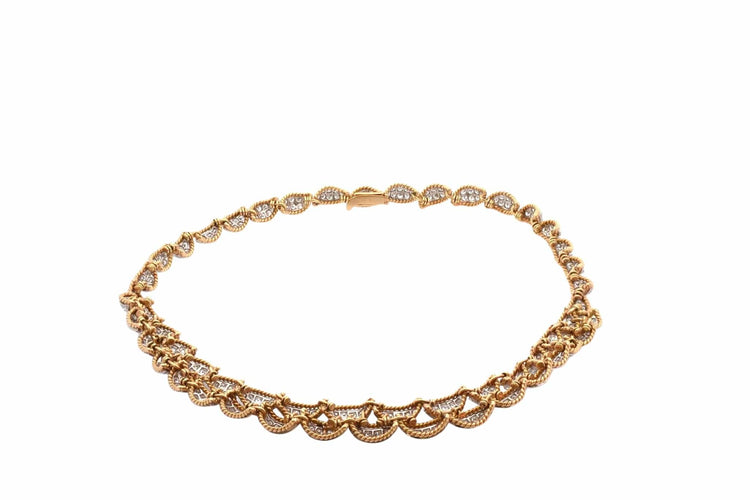 Collier Collier en or jaune 18k avec diamants 58 Facettes 27085dv