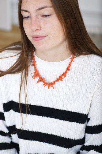 Collier Collier branches de corail naturel en or rose 18k 58 Facettes